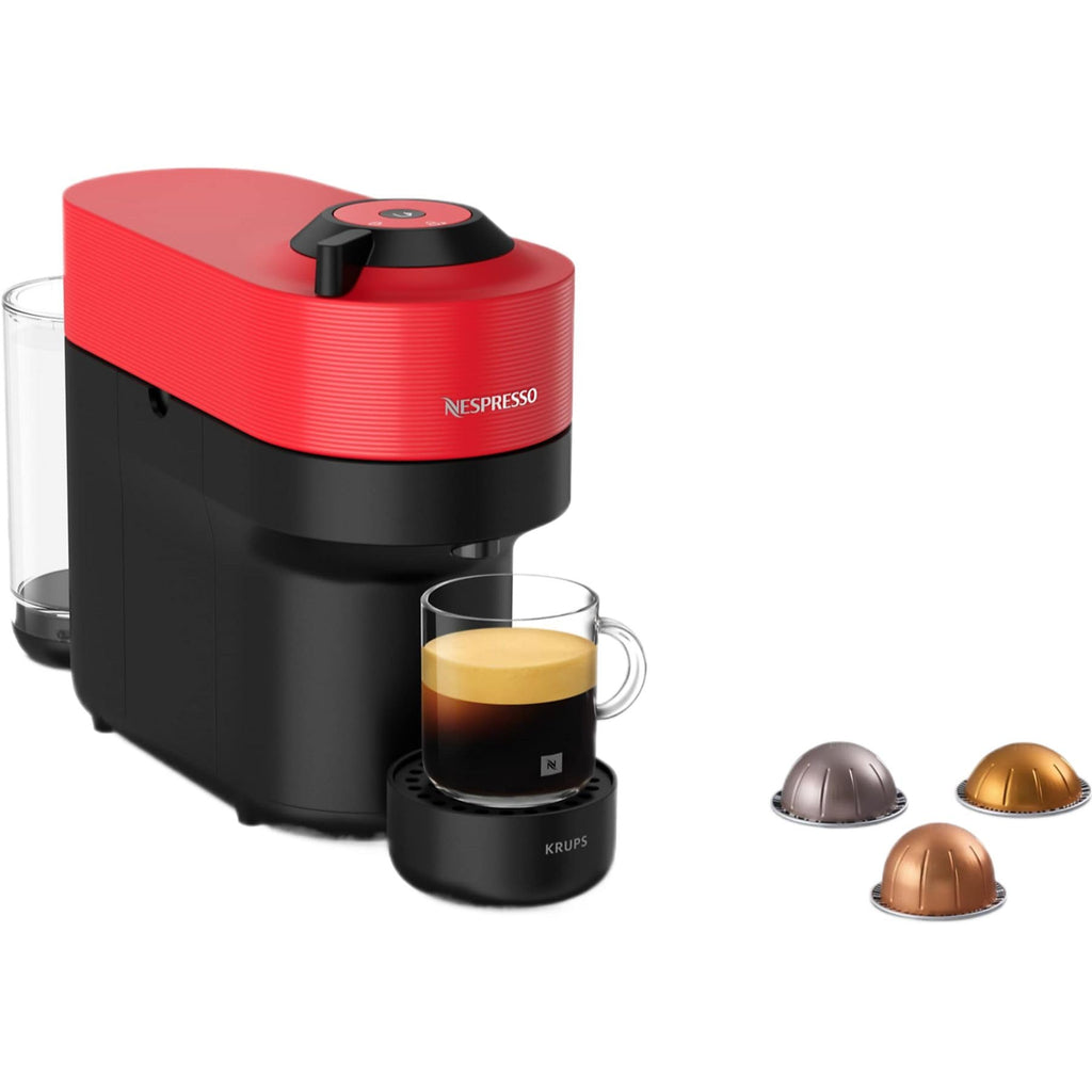 VERTUO Pop Cafetière à dosettes Machine à espresso, 4 tailles verres, technologie technologie avancée, Rouge, XN9205
