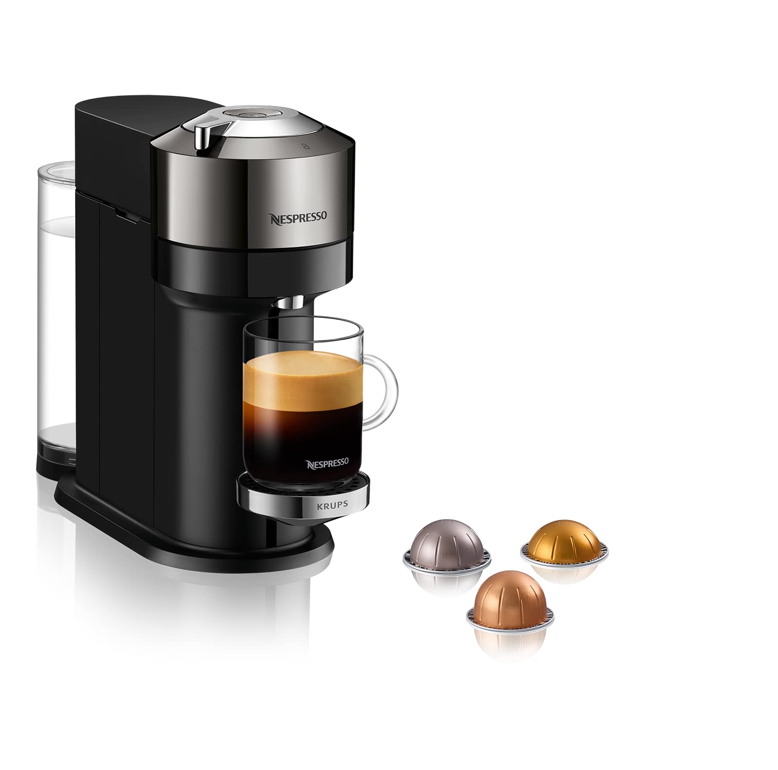 Armonex Next machine à café de qualité Cafetière à dosette 1,1 L, XN910C10, Noir, Gris
