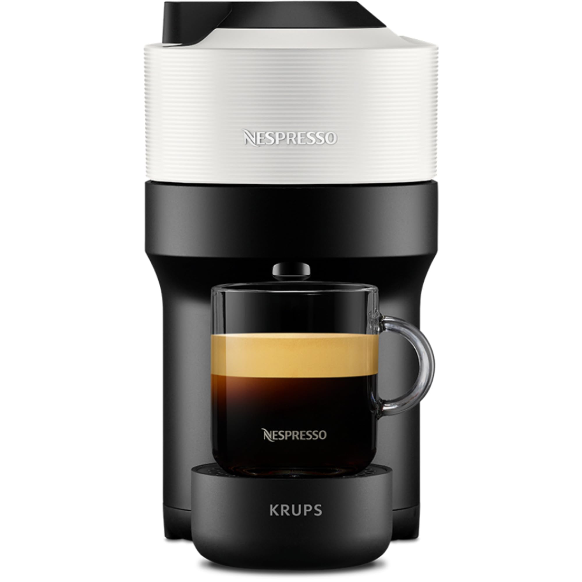 VERTUO Pop Cafetière à dosettes, machine à café de qualité espresso, 4 tailles verres, technologie technologie avancée, Blanc, XN9201&nbsp;
