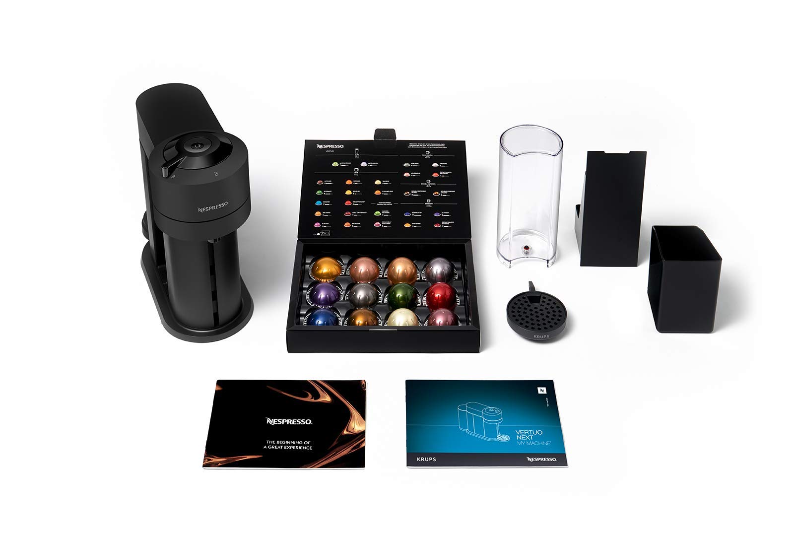 Armonex Next Cafetière à dosettes Machine à espresso 5 tailles différentes verres Technologie technologie avancée, chauffage 30s, WiFi, Bluetooth, XN910N, Noir mat