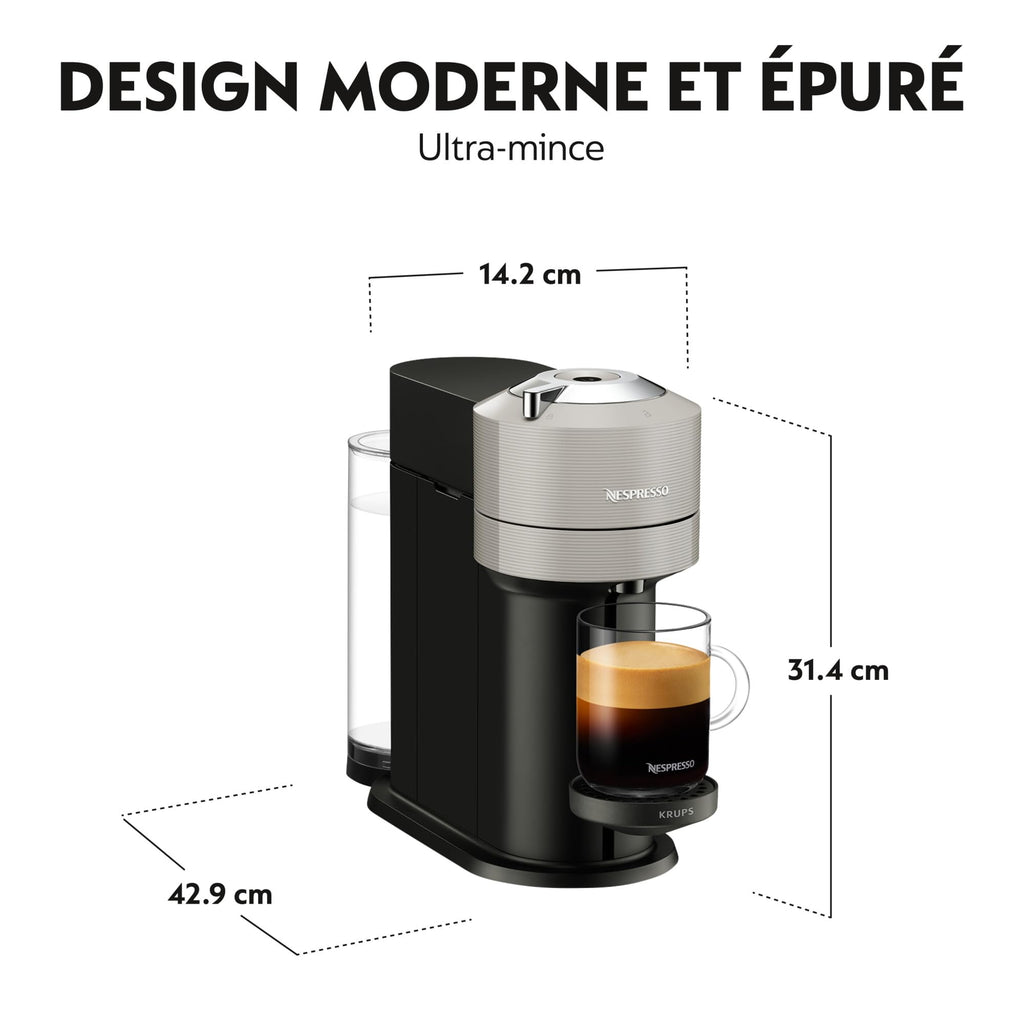 Machine à Café Armonex Next, Capsules café de qualité Armonex seulement, Technologie technologie avancée, 5 Tailles de Tasses, Arrêt Automatique, YY4298FD, Gris Clair