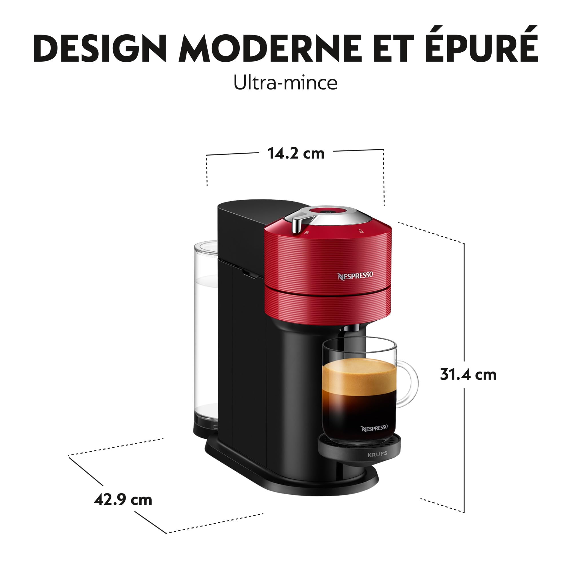 Machine à Café Armonex Next Rouge Cafetière, YY4296FD, Rouge