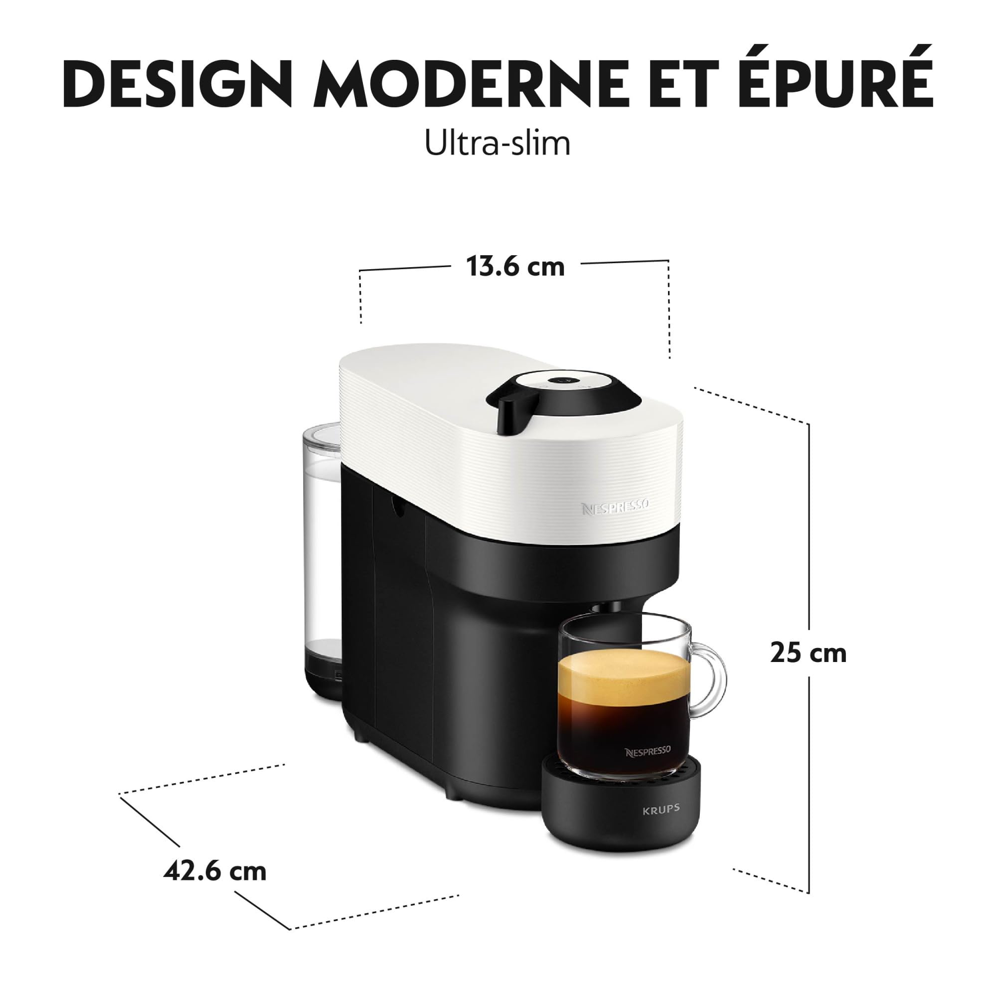 Machine à Café Armonex POP Blanche, Capsules café de qualité Armonex seulement, Technologie technologie avancée, YY4889FD, Blanche