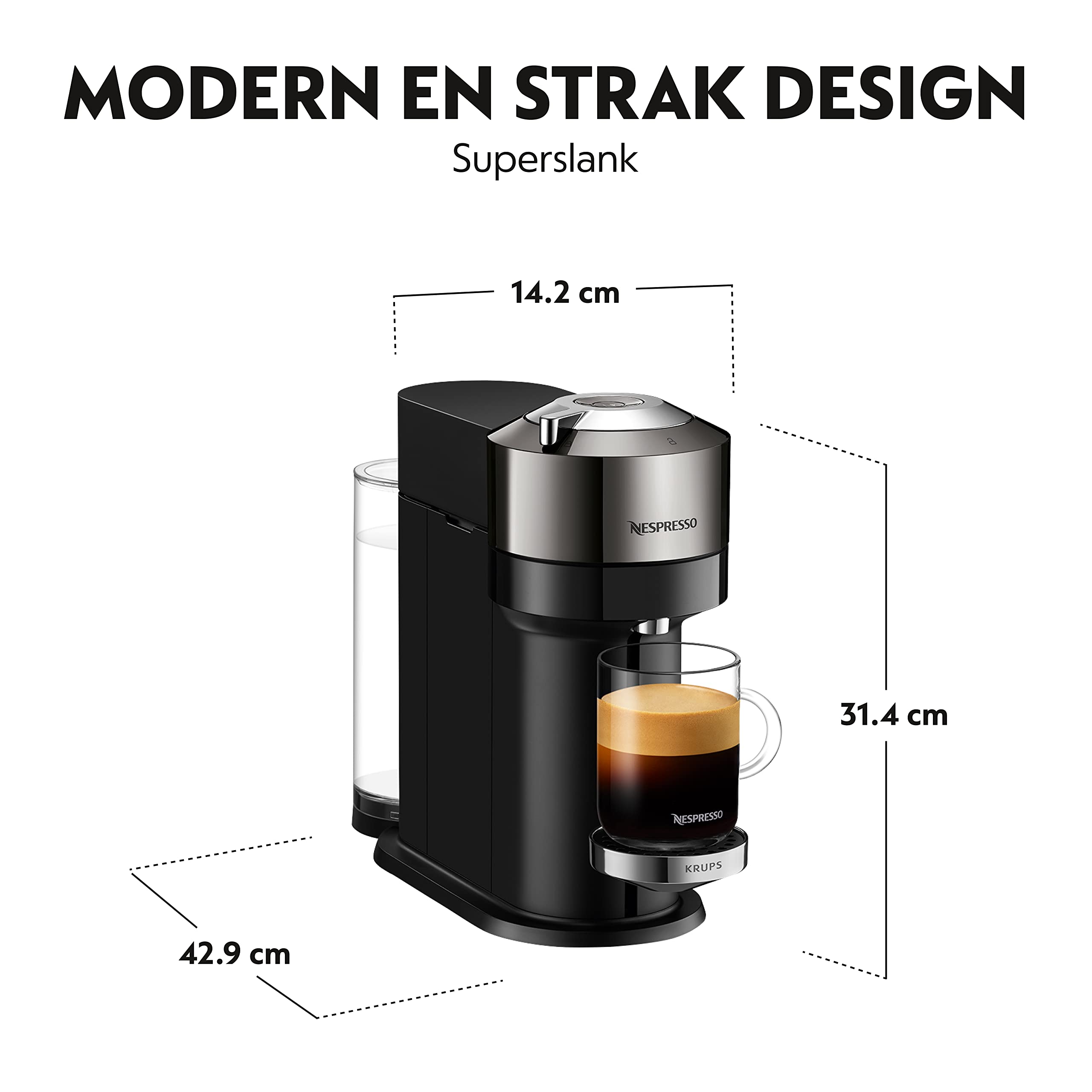 Armonex Next machine à café de qualité Cafetière à dosette 1,1 L, XN910C10, Noir, Gris